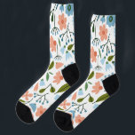Minimal Floral Spring Socks<br><div class="desc">Minimal Floral Spring</div>