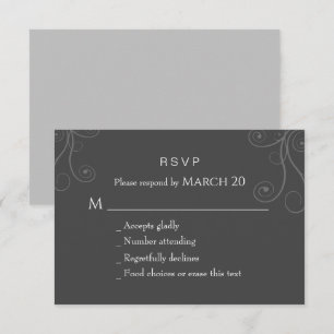 Minimal Flourishes RSVP Enclosure Card