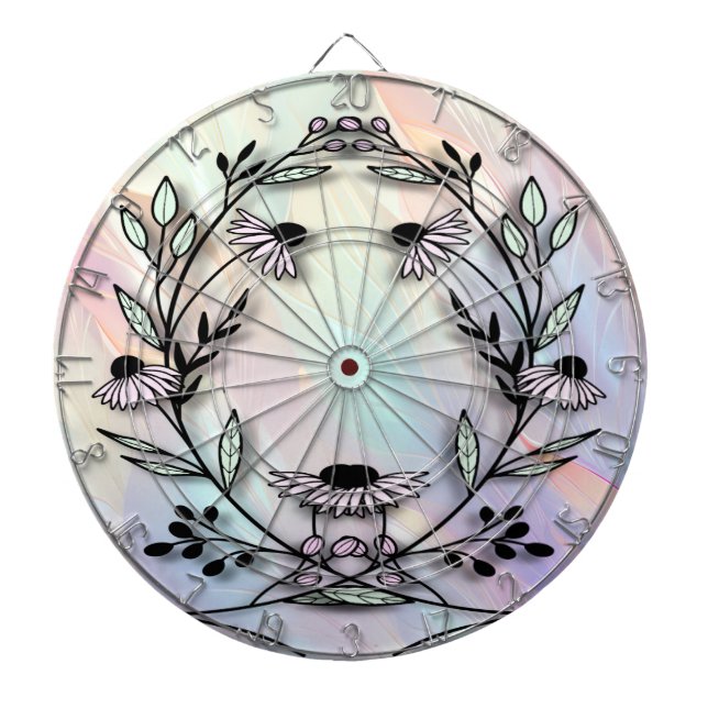 Minimal Flower Dartboard (Front)