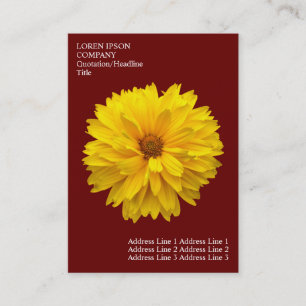 Minimal Flowers - Chrysanthemum - Deep Maroon Business Card