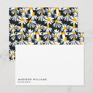 Minimal Flowers Stylish Trendy Modern Note Card