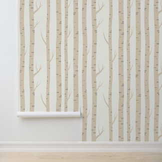 Minimal Forest Elm Tree - Peel & Stick Wallpaper