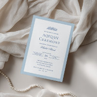 Minimal Formal Baby Boy Blue Frame Aqiqah Ceremony