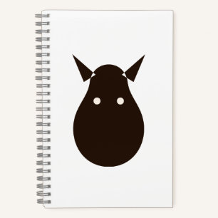 Minimal Fox Silhouette Simple Animal Illustration Notebook