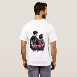 Minimal Front Logo Back Print T-Shirt   Good Vibes