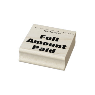Minimal "Full Amount Paid" Rubber Stamp