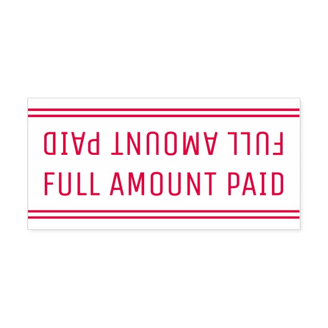 Minimal "FULL AMOUNT PAID" Rubber Stamp (Design)