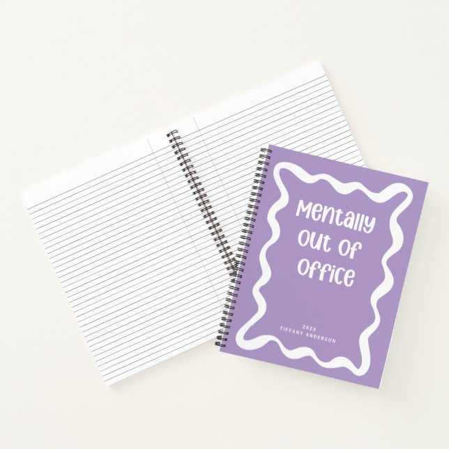 Minimal Funny Coworker Meetings Office Name Year Notebook (Inside)