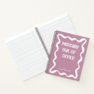 Minimal Funny Coworker Meetings Office Name Year Notebook