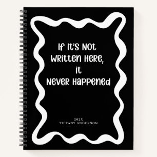 Minimal Funny Coworker Students Name Year Notebook