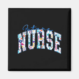 Minimal Funny Future Nurse Nursing School Magnet