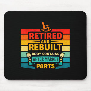Minimal Funny Retired Rebuilt Orthopedic Recovery Mouse Pad