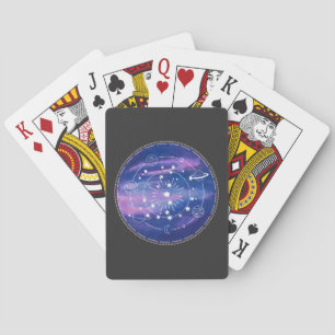Minimal Galaxy Moon Design   Cosmic Aesthetic Art Playing Cards