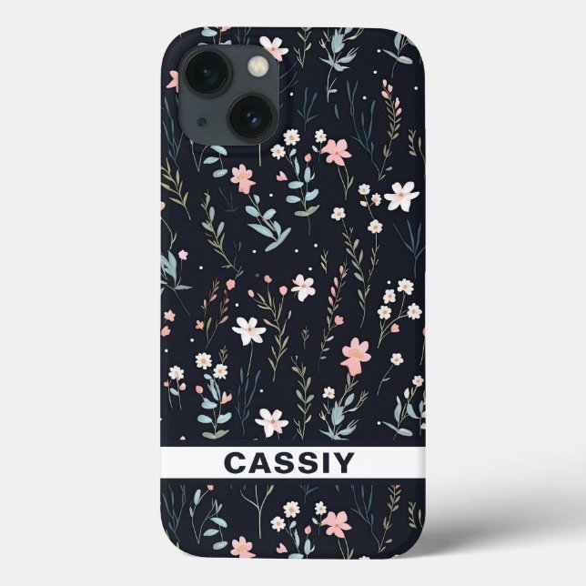 Minimal Gentle Colourful Garden Wildflowers Nurser Case-Mate iPhone Case (Back)