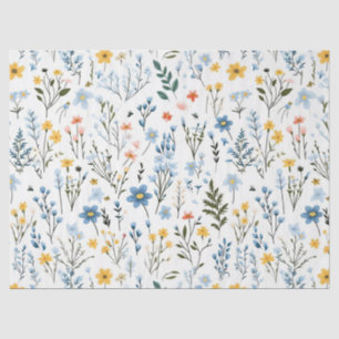 Minimal Gentle Colourful Garden Wildflowers Nurser Tissue Paper