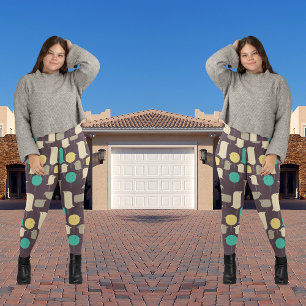 minimal geometric birds leggings