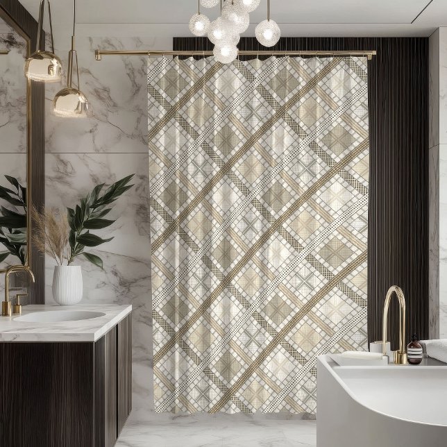 Minimal Geometric Curtain Subtle Pastel Design (Minimal Geometric Curtain Subtle Pastel Design)