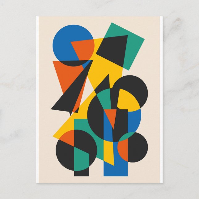 Minimal geometric design postcard (Front)