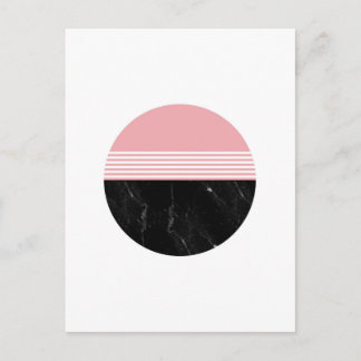 Minimal Geometric Marble Circle Postcard