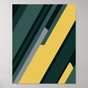 Minimal Geometric Stripes Poster