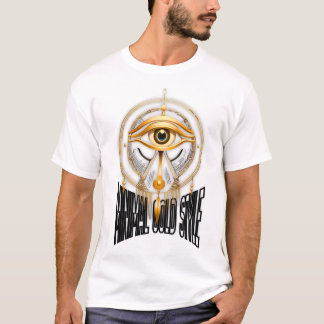 Minimal Gold Egyptian Mask T-Shirt – Luxury
