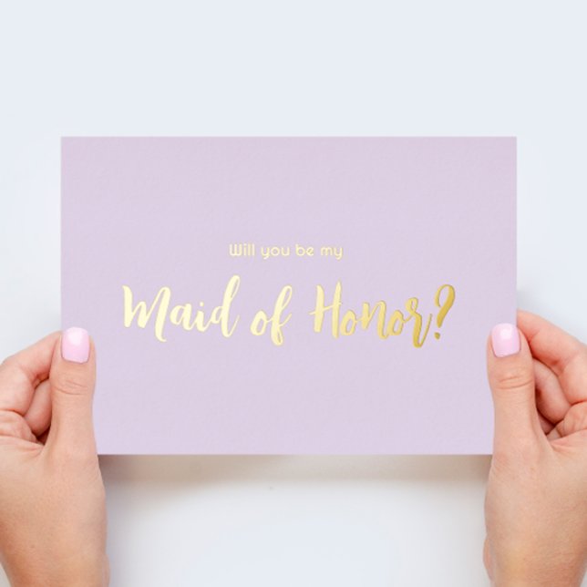 Minimal Gold Foil Bridesmaid Proposal Card (Creator Uploaded)
