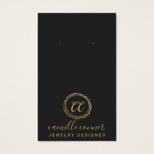 Minimal Gold Monogram Jewellery Designer Earring 