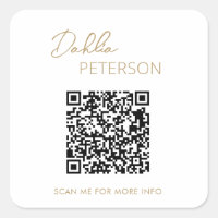 Minimal Gold QR Code Modern Business