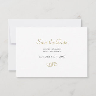 Minimal Gold Save the Date