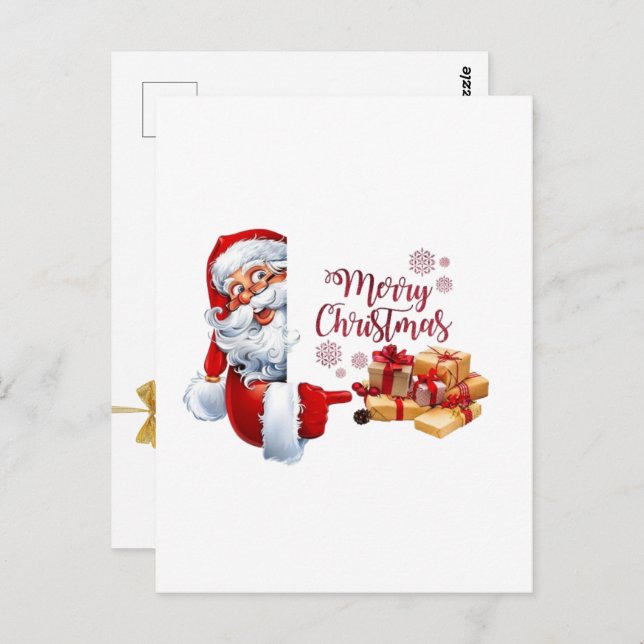 Minimal Golden Christmas Tree Card | Elegant Holid (Front/Back)