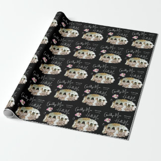 Minimal Goodbye Miss Hello Mrs Bridal Shower Wrapping Paper