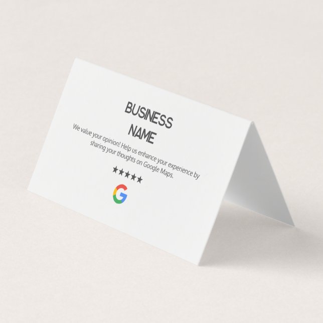 Minimal Google Review Cards (Front)