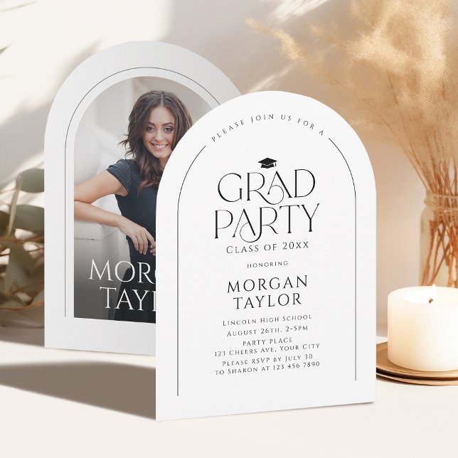 Minimal Graceful Elegance Arch Graduation Invitation (Minimal Graceful Elegance Arch Graduation Invitation)