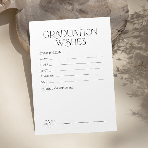Minimal Graceful Elegance Graduate advice & wishes Card