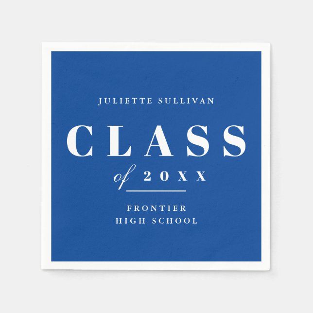 Minimal Graduation Party Napkin (Front)
