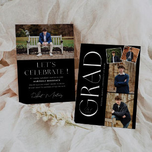 Minimal Graduation Party with Photo Invitation