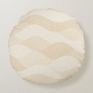 Minimal Grain Texture ,Soft, Neutral pattern Round Cushion