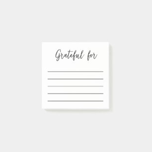 Minimal Gratitude Post-it Note