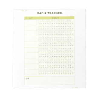 Minimal Green Daily Checklist Planner Design Notepad