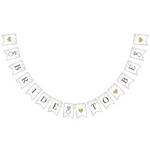 Minimal Greenery Bride to Be rustic Bridal Shower Bunting