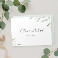 Minimal greenery calligraphy names rustic