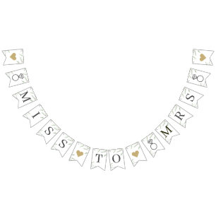 Minimal greenery Miss to Mrs. rustic bridal shower Bunting