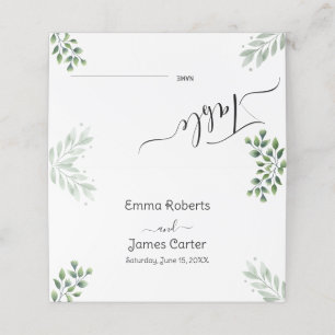 Minimal Greenery Table Number Place Cards