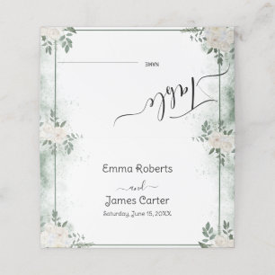 Minimal Greenery Table Number Place Cards