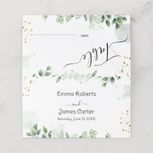 Minimal Greenery Table Number Place Cards