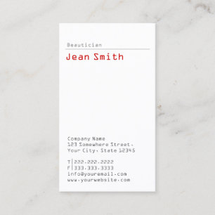 Minimal Grey Chevron Beautician Business Card