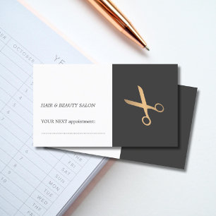 Minimal Grey Faux Gold Hairstylist Appointment