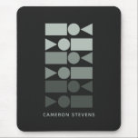 Minimal Grey Green Geometric Design Personalised  Mouse Pad<br><div class="desc">A modern minimalist geometric graphic design of simple shapes in an ombre colour palette of a lovely subdued grey with green undertones,  personalised with name or wording of your choosing.</div>