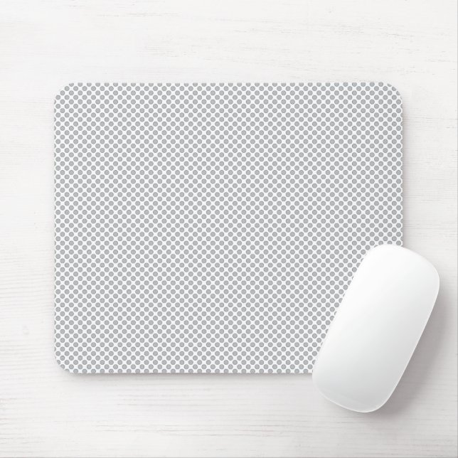 Minimal Grey Polka Dot Pattern  Mouse Pad (With Mouse)