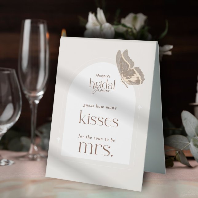Minimal Guess How Many Kisses Bridal Shower Game (Creator Uploaded)